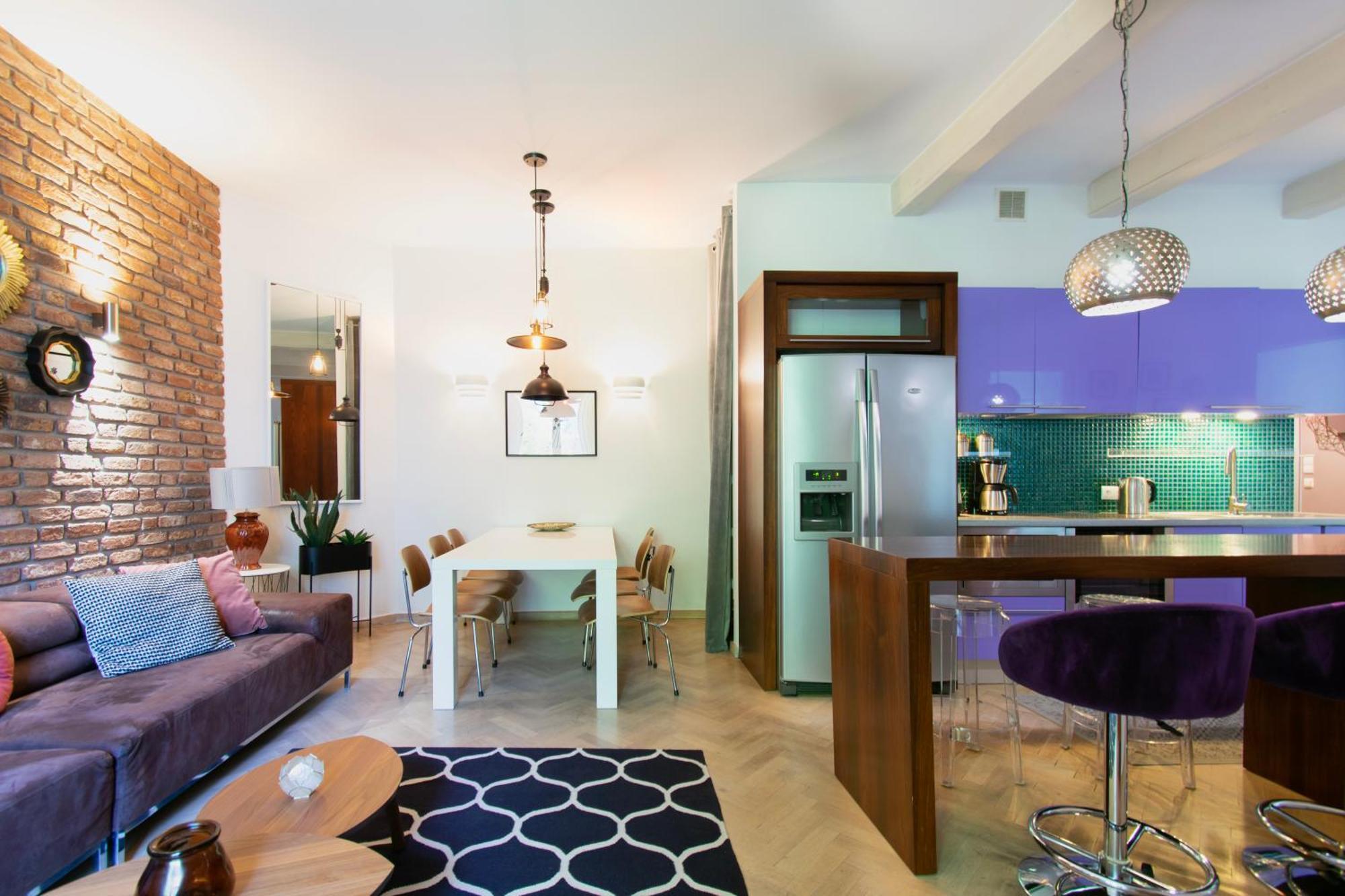 Spacious 3Br Apartment With Ac In Living Room, 2 Balconies Kraków Exteriör bild